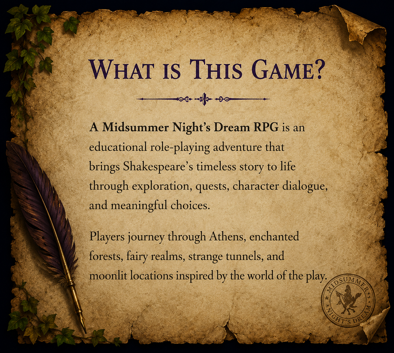 What Is This Game parchment description
